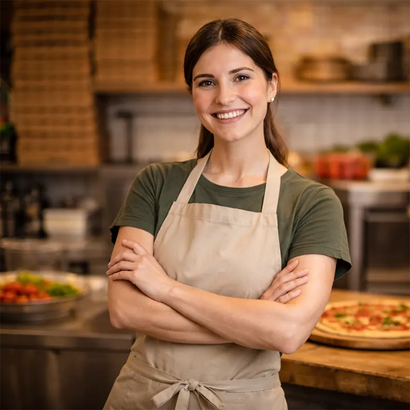Pizzeria team portrait
